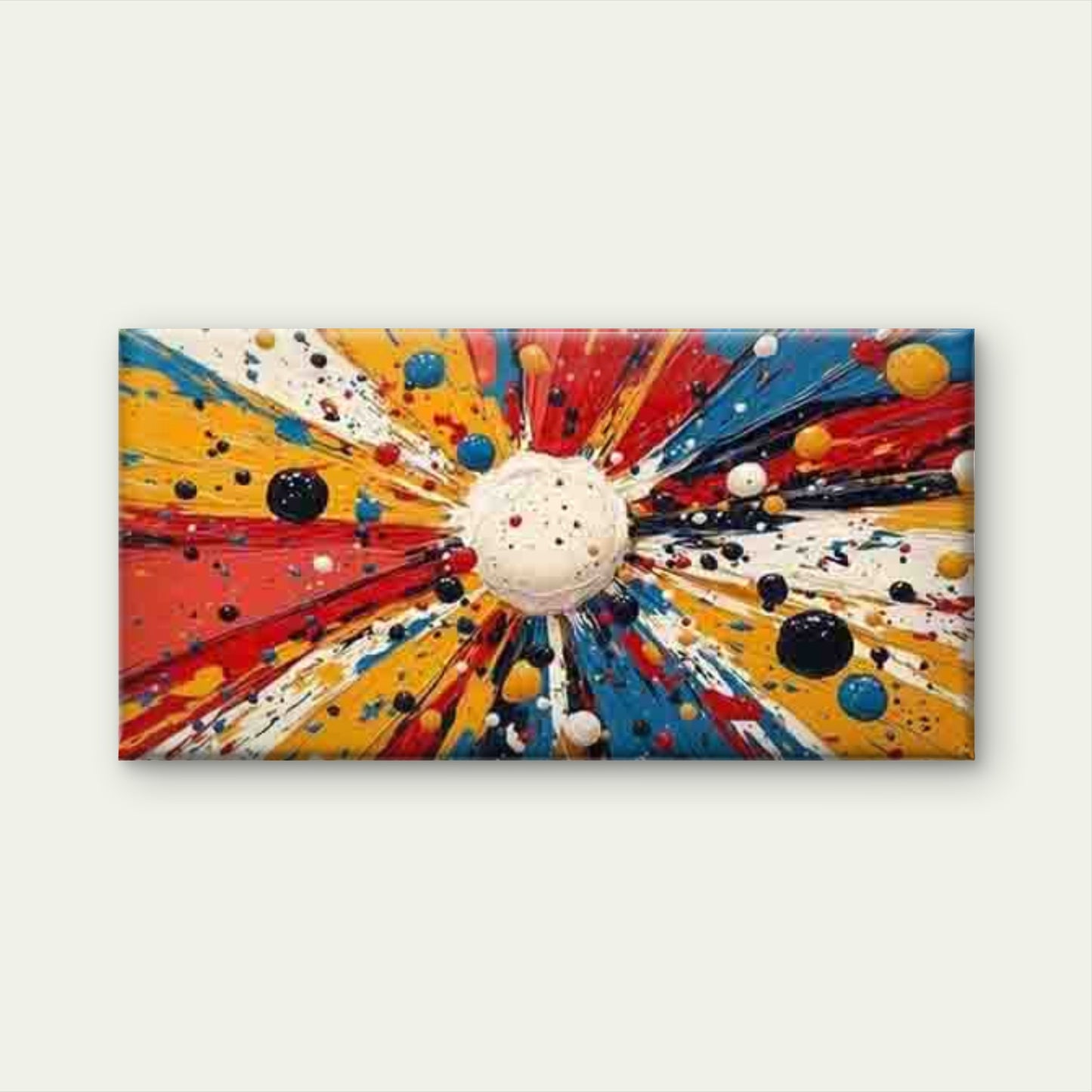 Vibrant Explosive Abstract Wall Art Canvas Office Home Room Framed 120x60cm