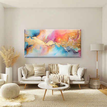 Radiant Alcohol Ink Dream Wall Art Canvas Office Home Room Framed 120x60cm