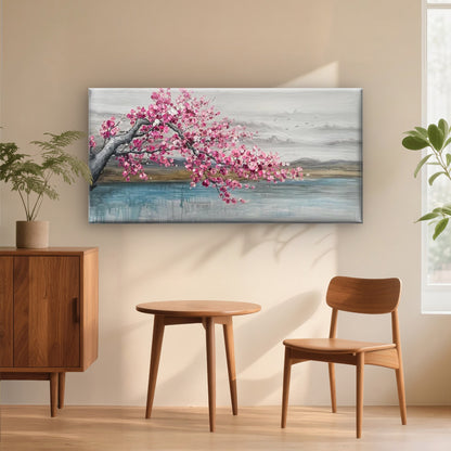 Plum Blossom Landscape Wall Art Canvas Office Home Room Framed 120x60cm - Bella Home Decor