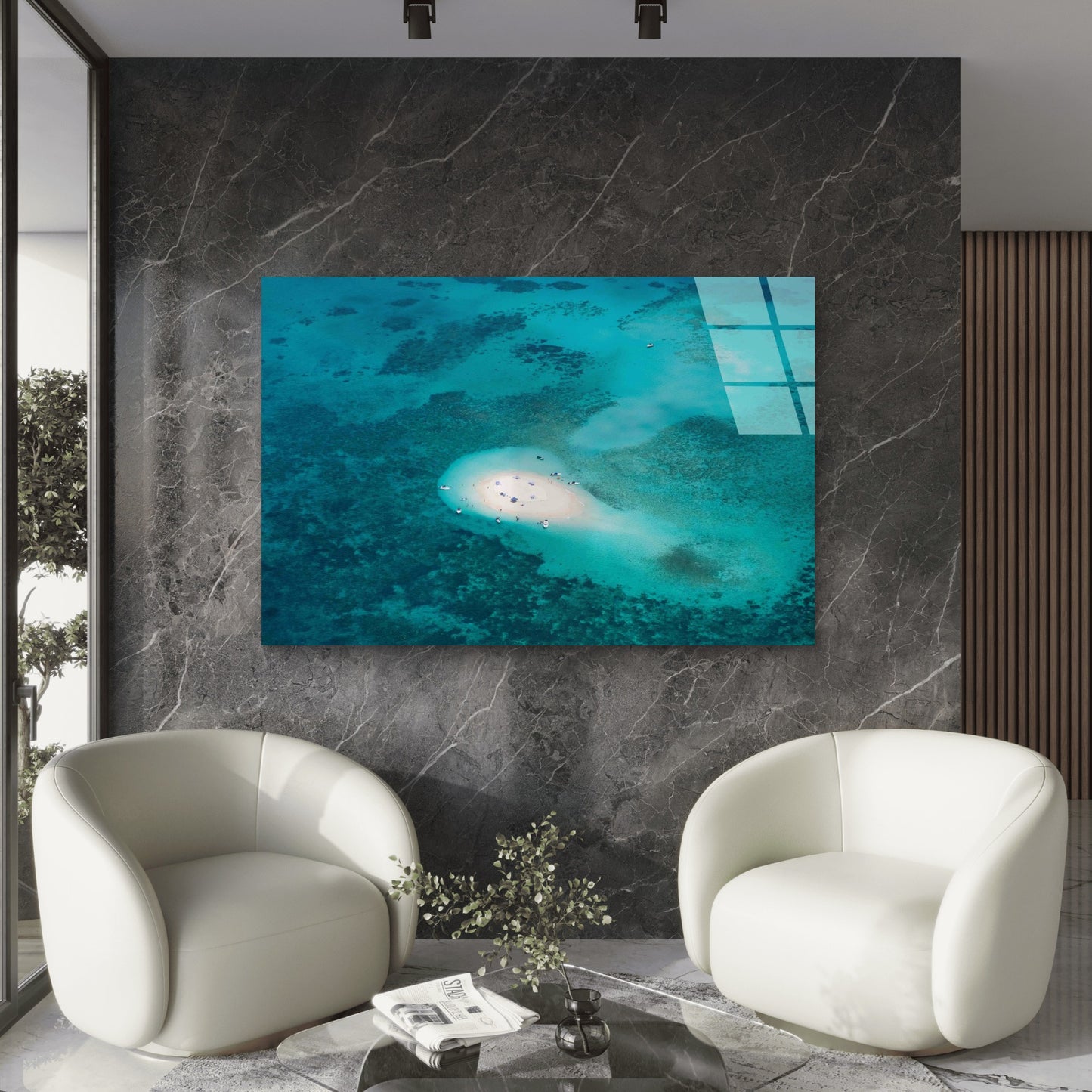 Ocean Coast Landscape Tempered Glass Printing Wall Art Australian Made Quality