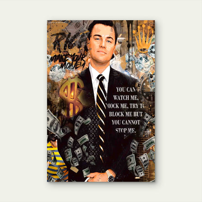 Wealth Concept Pop Art 60x90cm Metal Print Ready to Hang - Bella Home Decor