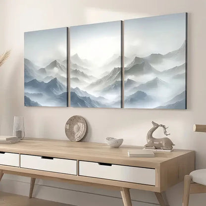 3pcs Ready to Hanging, Art Wind Mountain Formation Scenery, Art Wall Art Set Canvas Unframed - High Quality Print 100% Australian Made Wall Canvas