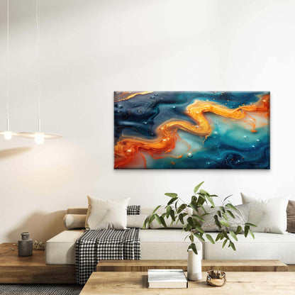Texture Color Abstract Wall Art Canvas Office Home Room Framed 120x60cm - Bella Home Decor