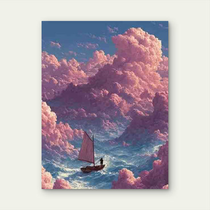 Surreal Dreamy Abstract Cloud Landscape Metal Print Ready to Hang