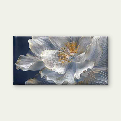 Elegant Flower Golden Accent Wall Art Canvas Office Home Room Framed 120x60cm