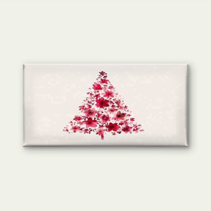 Abstract Floral Christmas Tree Wall Art Canvas Office Home Room Framed 120x60cm