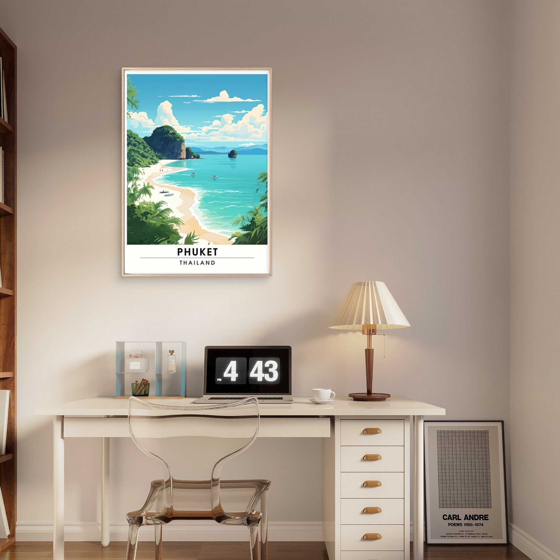 Crystal clear waters of tropical Phuket Travel Poster Print Wall Art - Bella Home Decor