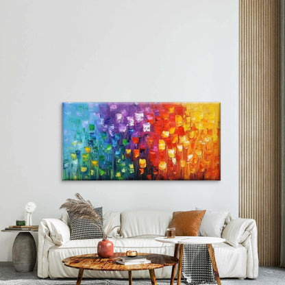 Abstract Brush Strokes Wall Art Canvas Office Home Room Framed 120x60cm - Bella Home Decor