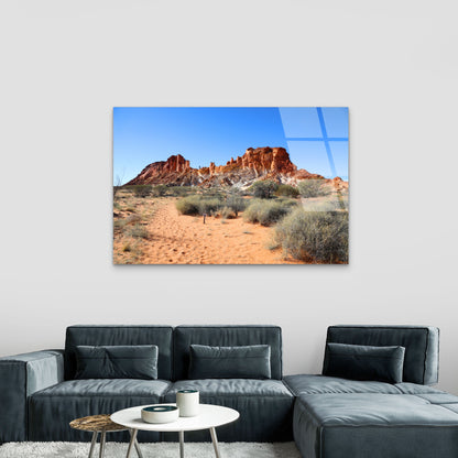 Rainbow Valley Outback Desert Path  Acrylic Glass Printing Wall Art Australian Made Quality