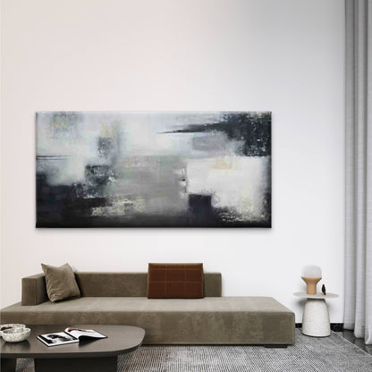 Featuring an Abstract Grunge Wall Art Canvas Office Home Room Framed 120x60cm - Bella Home Decor