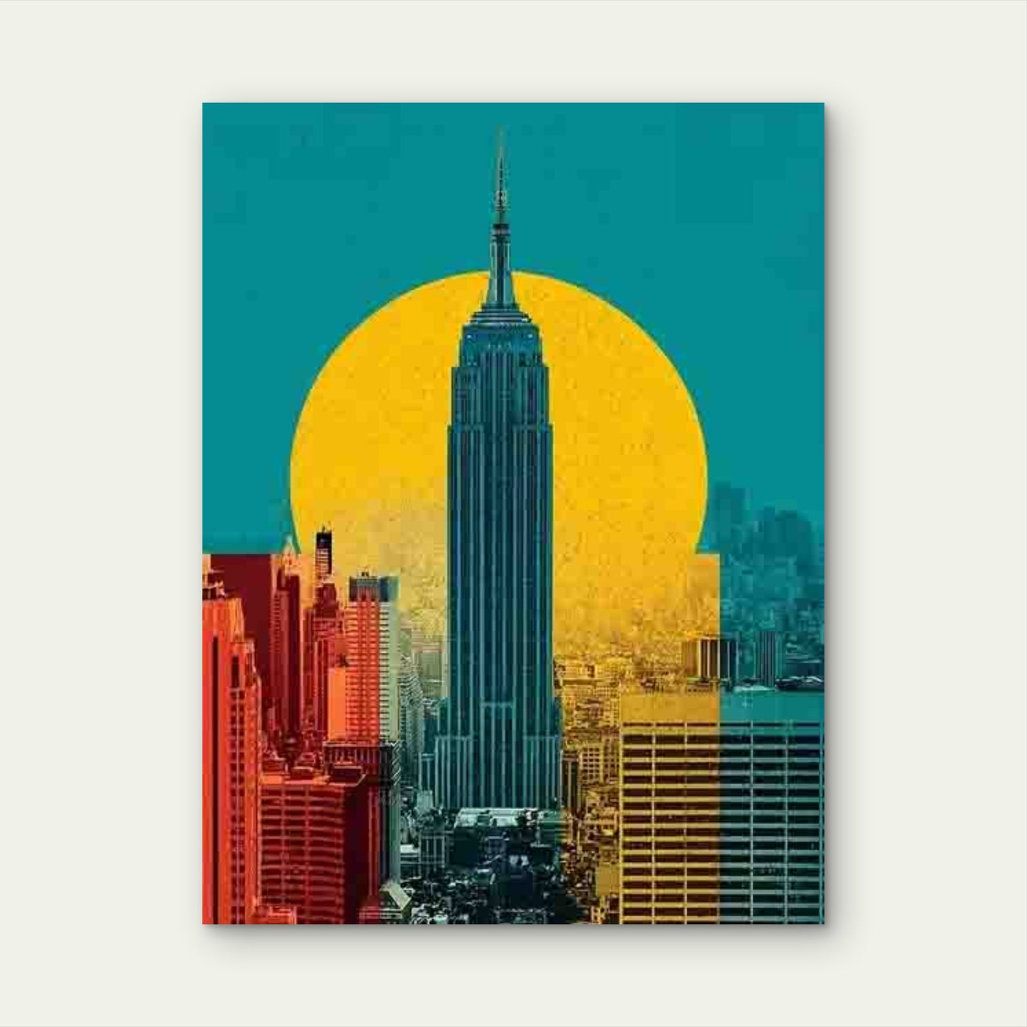 New York City, Empire State Metal Print Ready to Hang