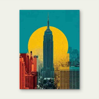 New York City, Empire State Metal Print Ready to Hang