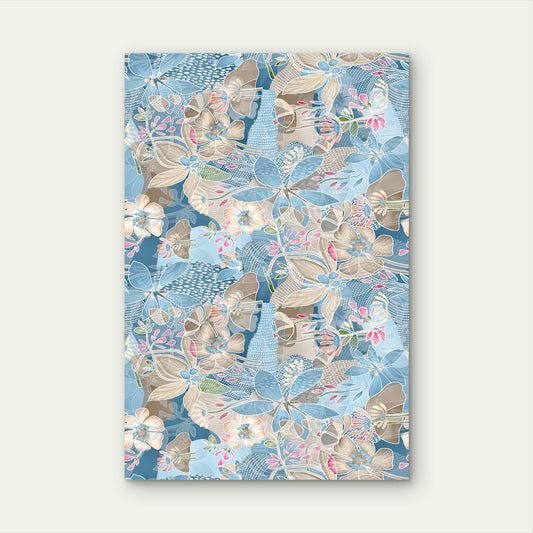 Elegant Whimsical Summer Garden Foliage 40x60cm Metal Print Ready to Hang