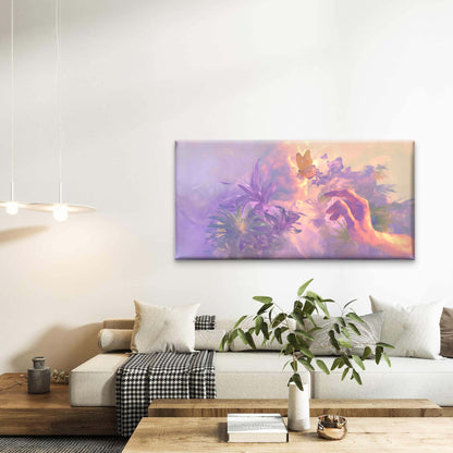 Abstract Hand Reaching Butterfl Wall Art Canvas Office Home Room Framed 120x60cm