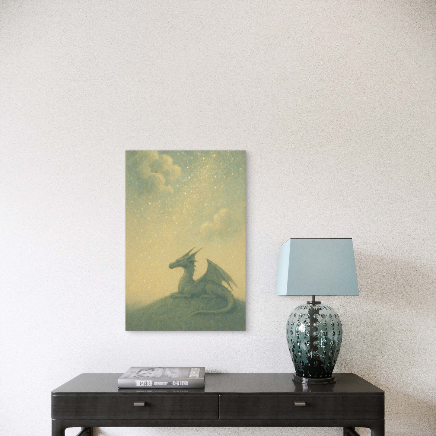 Fantasy Art Featuring A Dragon Metal Print Ready to Hang