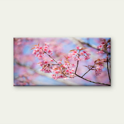 Thai Sakura In Bloom Wall Art Canvas Office Home Room Framed 120x60cm