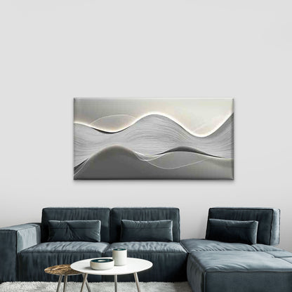 Neutral Color Modern Abstract Wall Art Canvas Office Home Room Framed 120x60cm - Bella Home Decor