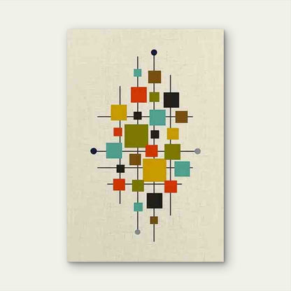 Colorful Squares Abstract Art Metal Print Ready to Hang