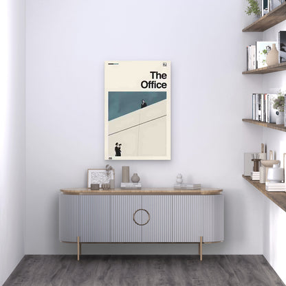 Modern Abstract Office 60x90cm Metal Print Ready to Hang