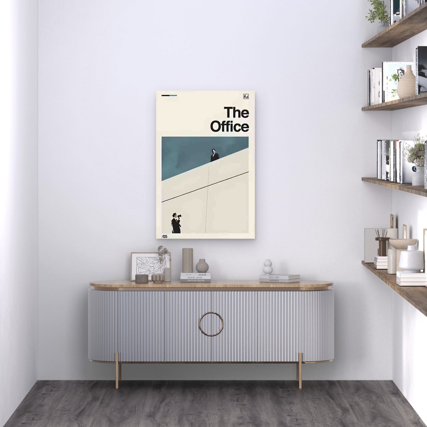 Modern Abstract Office Metal Print Ready to Hang