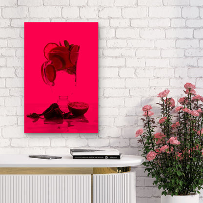 Citrus Infused Water Non Alcohol Cocktails 60x90cm Metal Print Ready to Hang