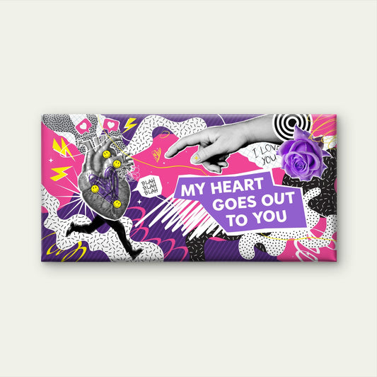 Abstract Pop Purple Love Quote Wall Art Canvas Office Home Room Framed 120x60cm