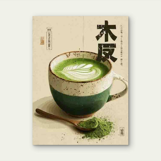 Japanese Tea Matcha Latte Metal Print Ready to Hang