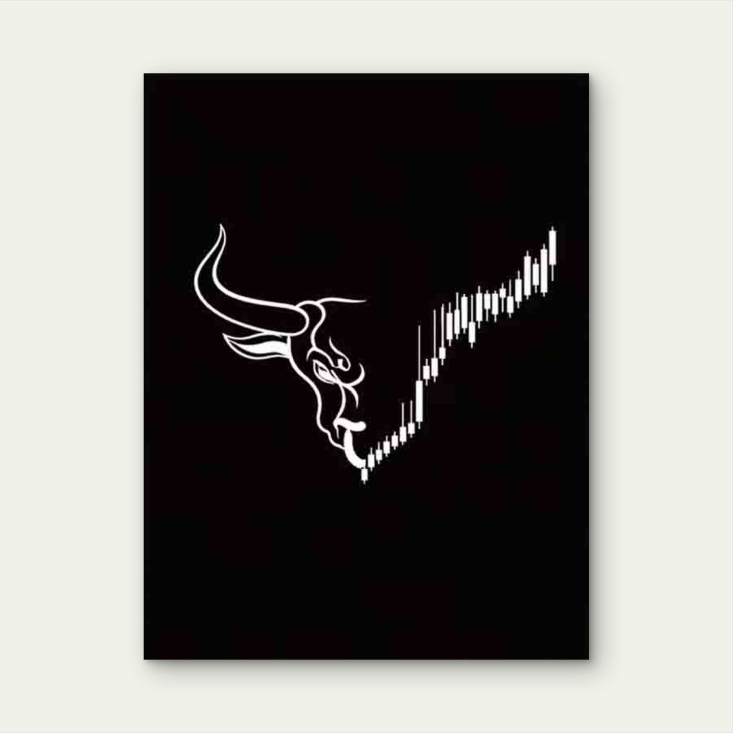 Bull Market Artwork 60x90cm Metal Print Ready to Hang - Bella Home Decor