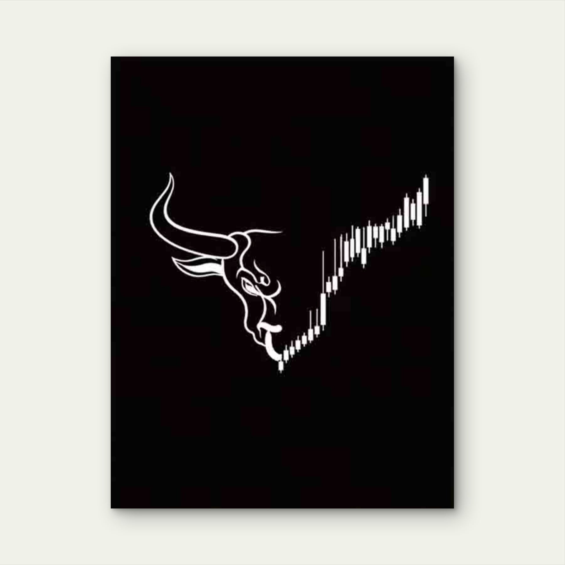 Bull Market Artwork 60x90cm Metal Print Ready to Hang - Bella Home Decor