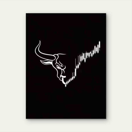 Bull Market Artwork 40x60cm Metal Print Ready to Hang