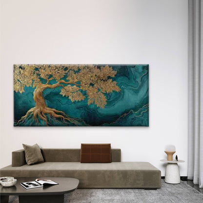 Golden Brown Swirls Abstract Wall Art Canvas Office Home Room Framed 120x60cm