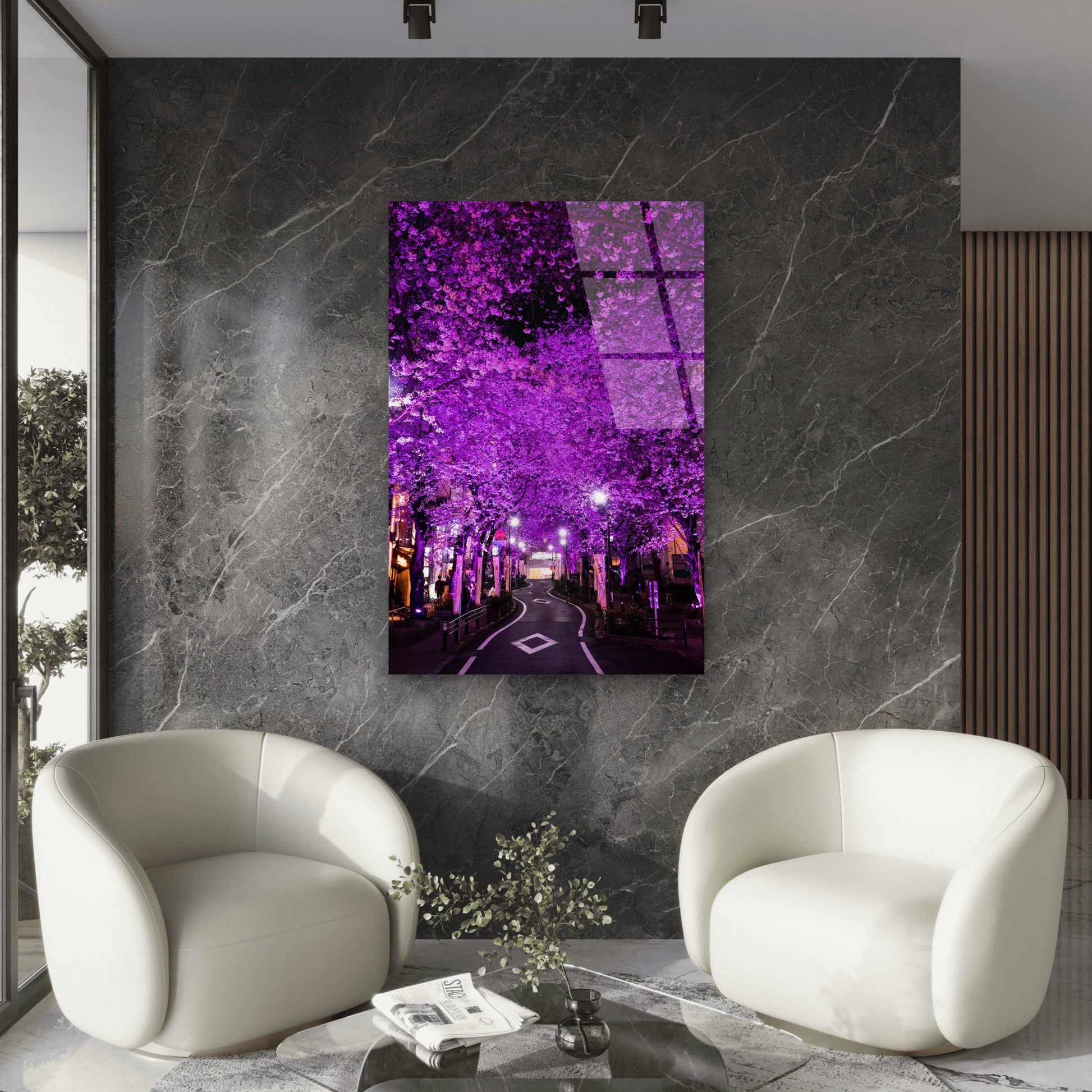Cherry Blossoms Tokyo City Acrylic Glass Printing Wall Art Australian Made Quality