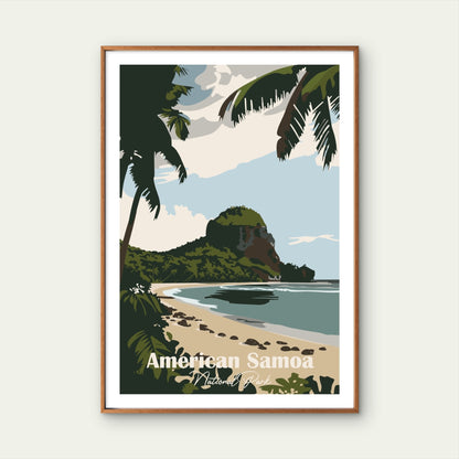 American Samoa National Park Pago Pago US Travel Poster Print Wall Art