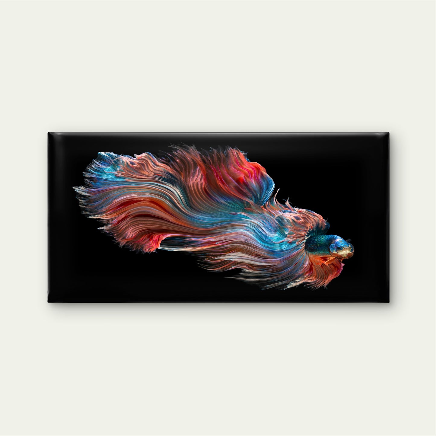 Abstract Betta Fish Swim Wall Art Canvas Office Home Room Framed 120x60cm
