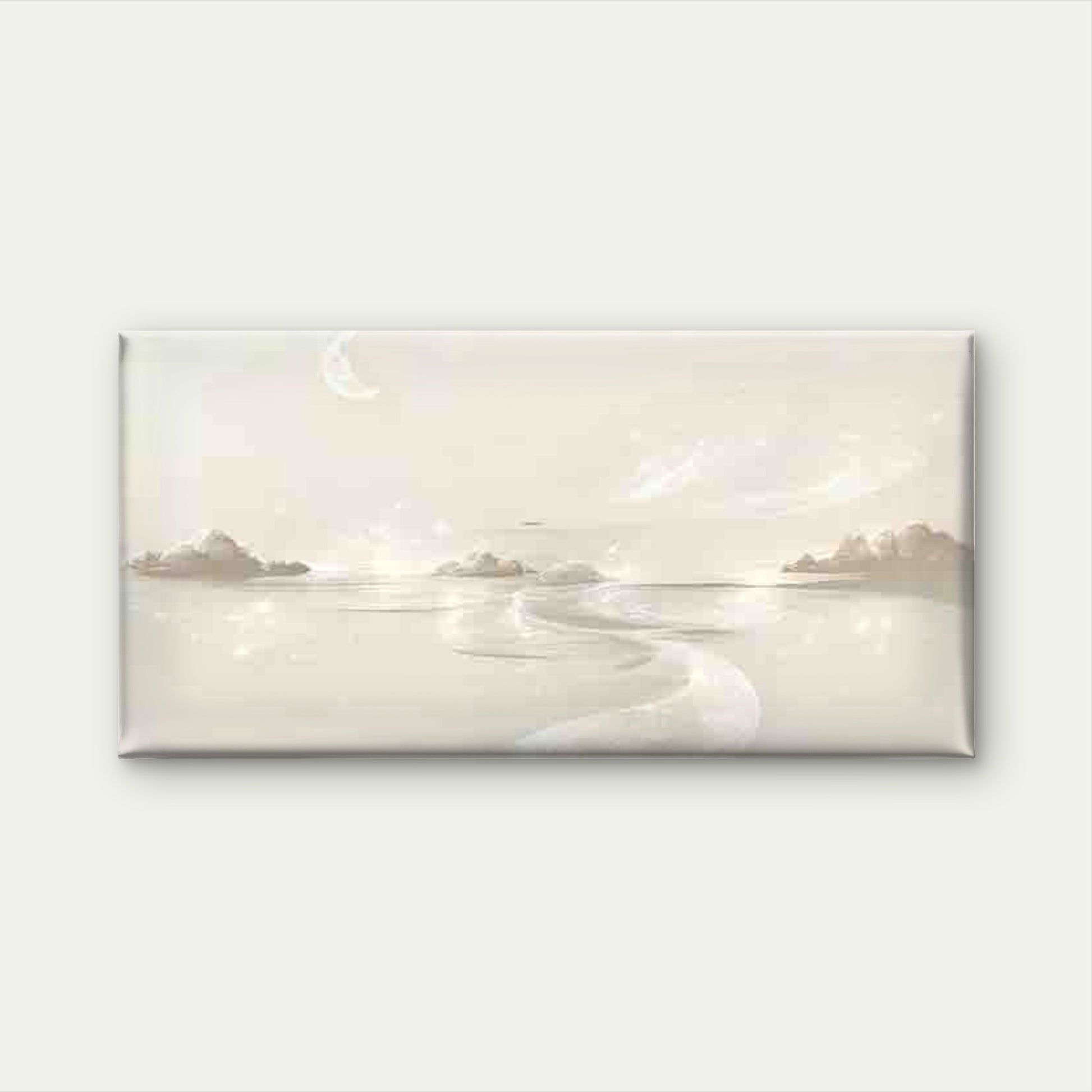Dreamy Moonlight Ocean LandscapeWall Art Canvas Office Home Room Framed 120x60cm
