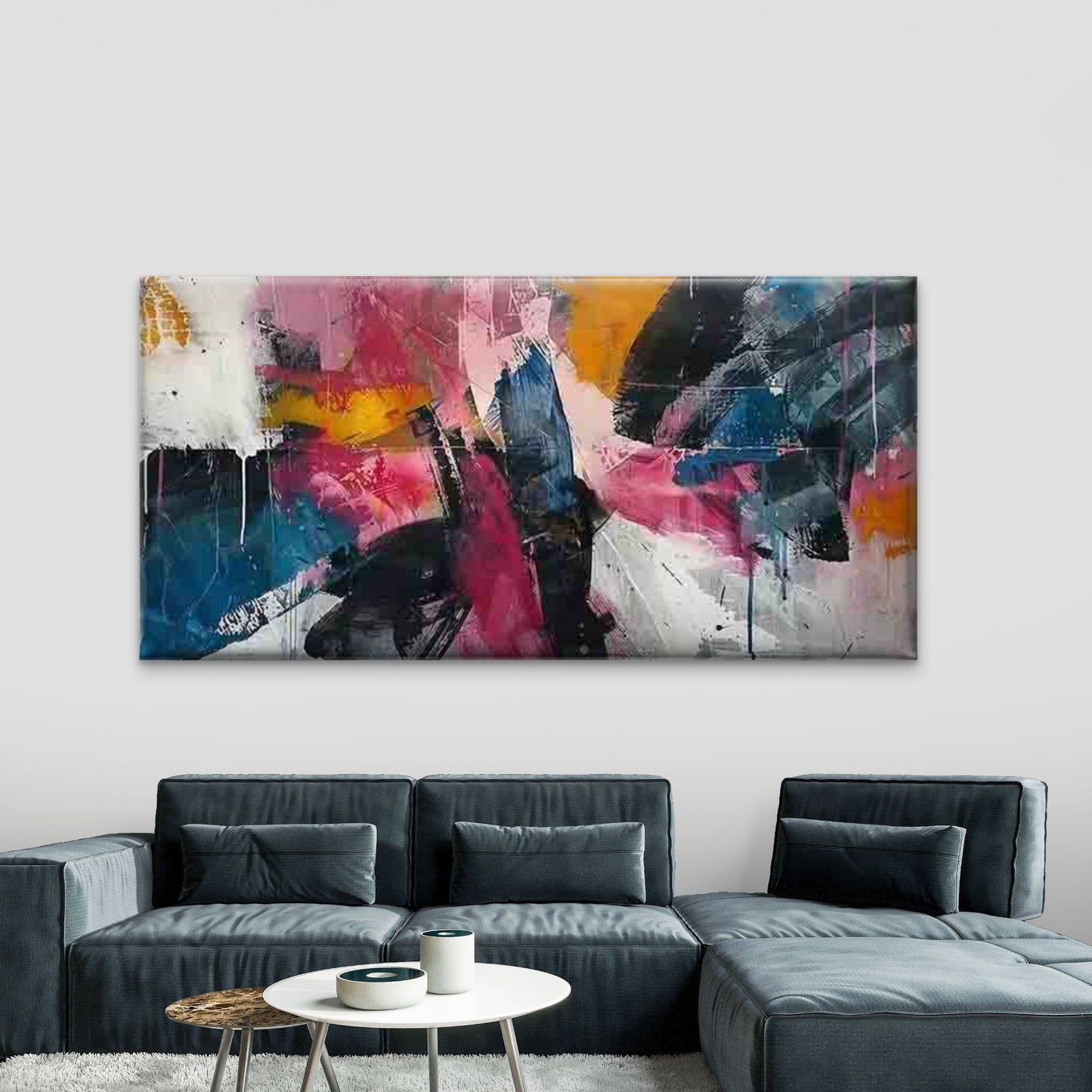 Abstract with Colorful Brush Wall Art Canvas Office Home Room Framed 120x60cm