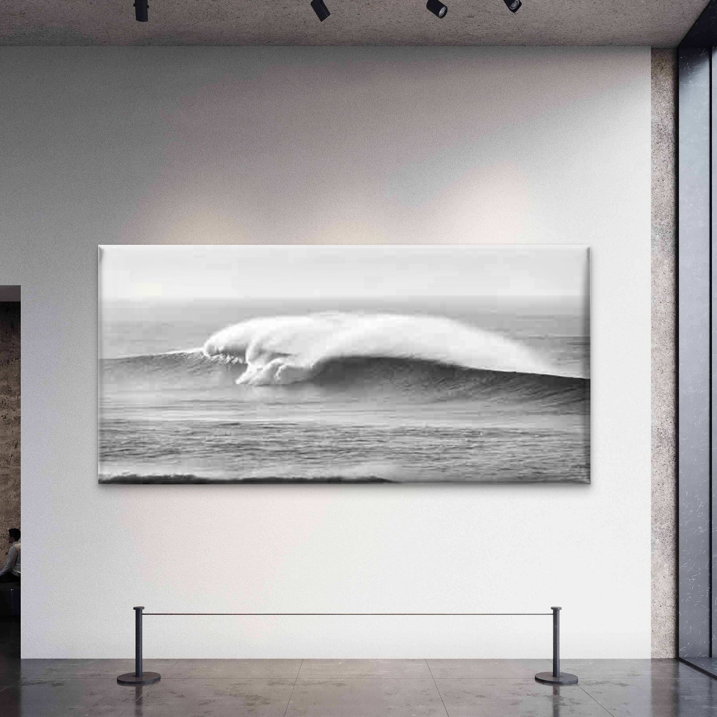 Black ,White Ocean Photography Wall Art Canvas Office Home Room Framed 120x60cm - Bella Home Decor