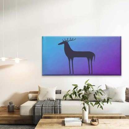 Minimalist Deer Silhouette Wall Art Canvas Office Home Room Framed 120x60cm