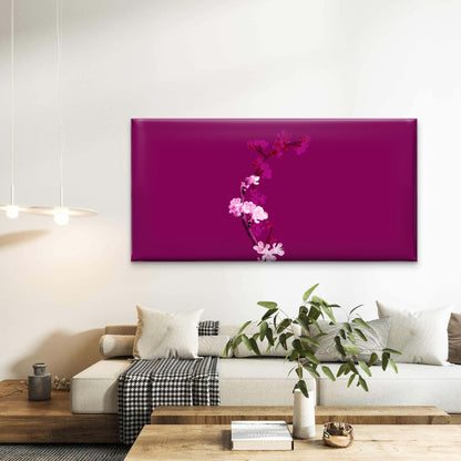 Delicate Pink Floral Art Wall Art Canvas Office Home Room Framed 120x60cm