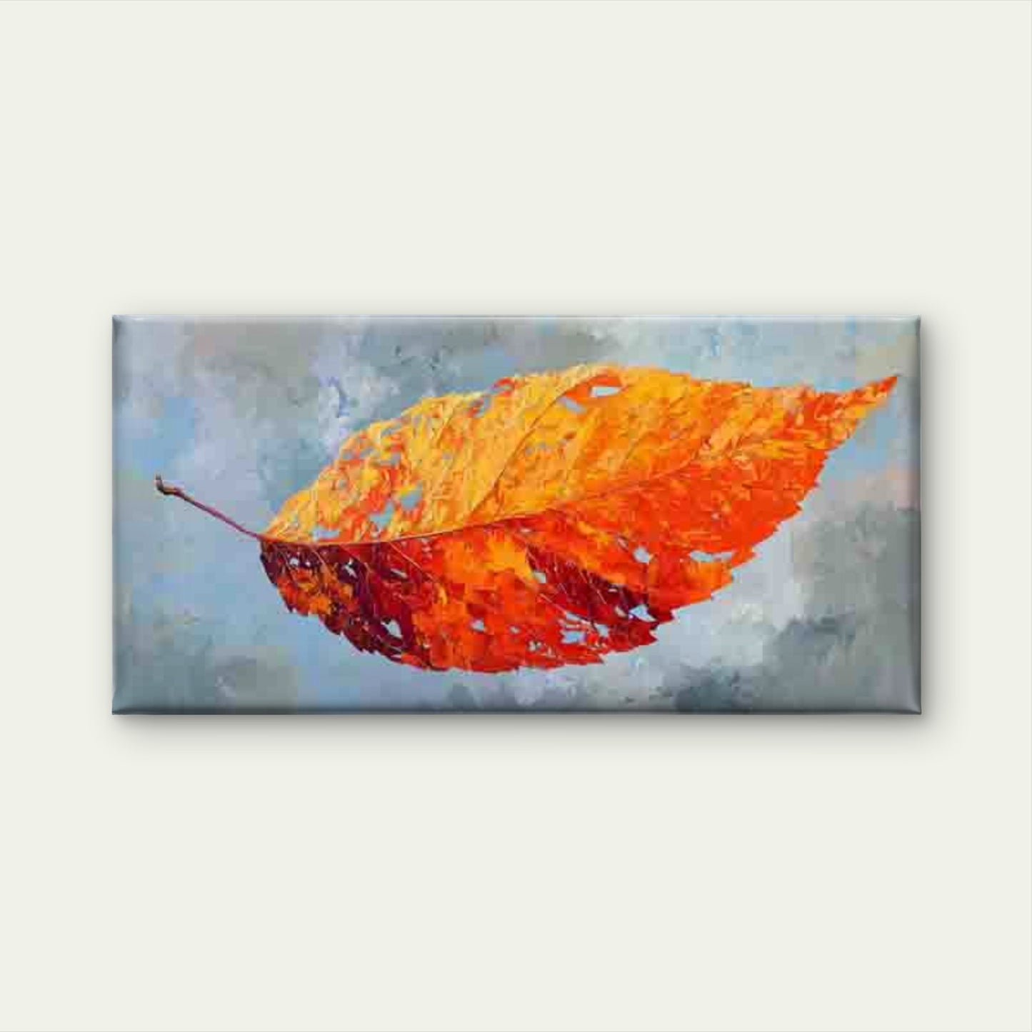 Autumn Leaves, Vibrant Colors Wall Art Canvas Office Home Room Framed 120x60cm - Bella Home Decor