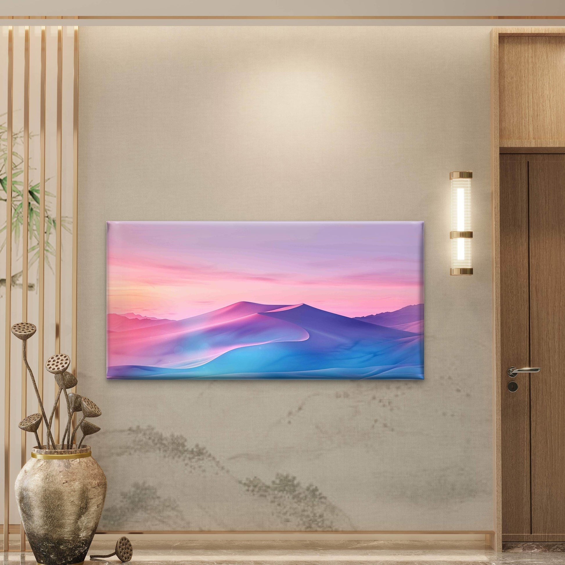 Portrait Gradient Wall Art Canvas Office Home Room Framed 120x60cm - Bella Home Decor