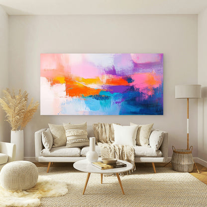 Abstract Colorful Modern Wall Art Canvas Office Home Room Framed 120x60cm - Bella Home Decor