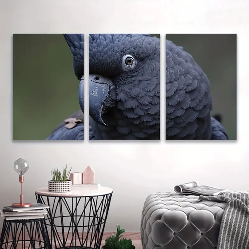 3pcs Adorable Bird Minimal Art Poster Print Wall Art Set Canvas Framed 50x70cm - High Quality Print 100% Australian Made Wall Canvas Ready to Hang - Bella Home Decor