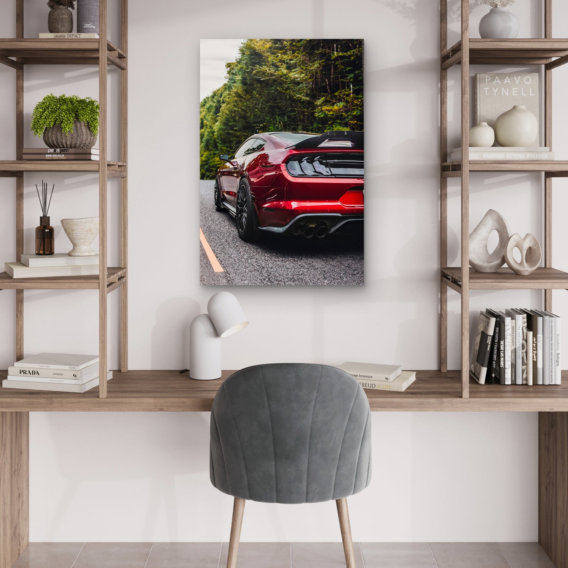 Ford Mustang Shelby GT500 Red Muscle 40x60cm Metal Print Ready to Hang