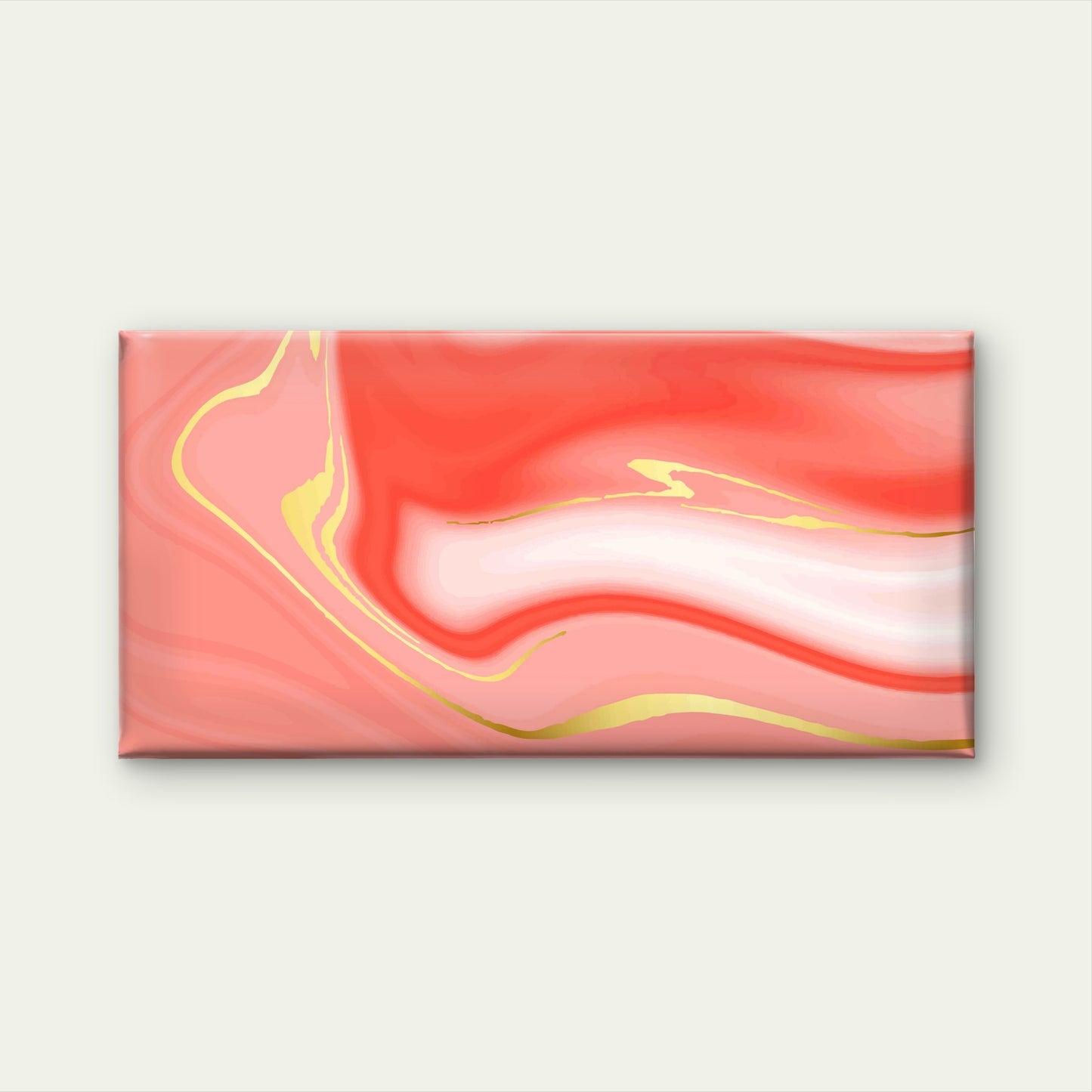 Red and Golden Marble Texture Wall Art Canvas Office Home Room Framed 120x60cm