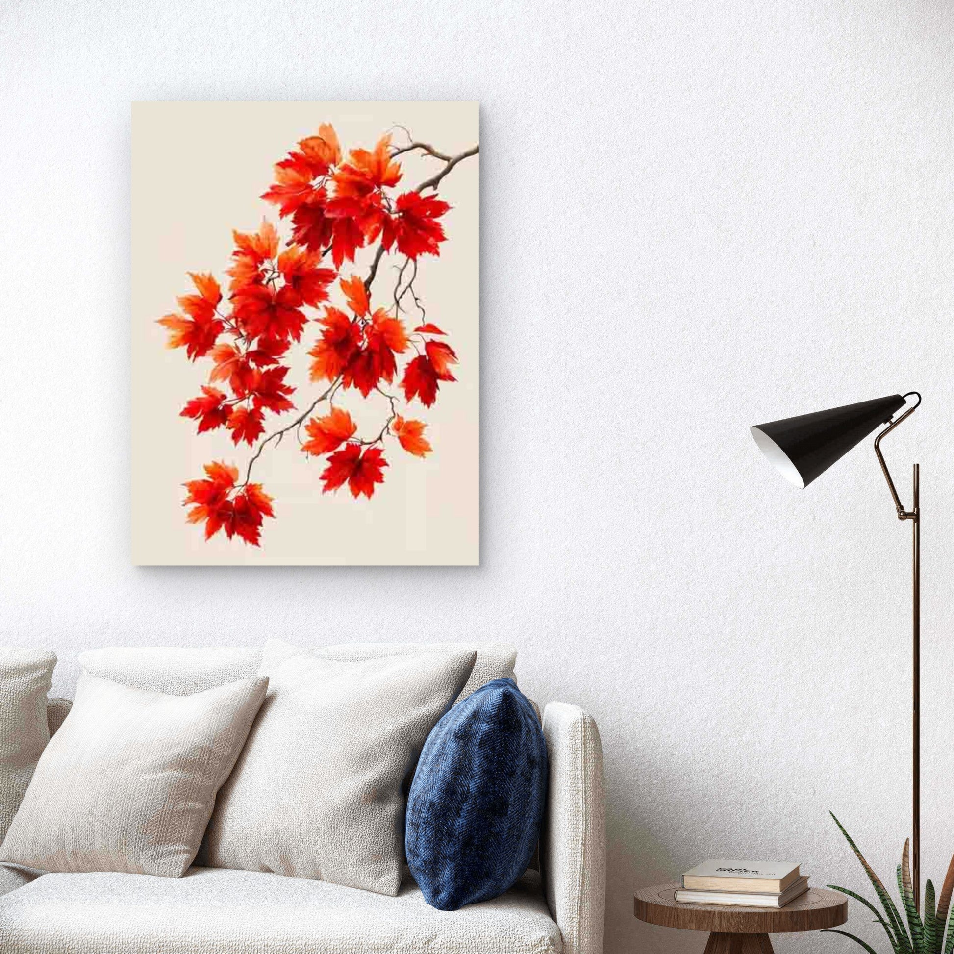 Autumn Maple Leaves - Nature-Themed 40x60cm Metal Print Ready to Hang - Bella Home Decor