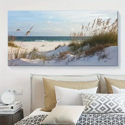 Beach  Scene wall canvas office home room framed 120x60cm - Bella Home Decor