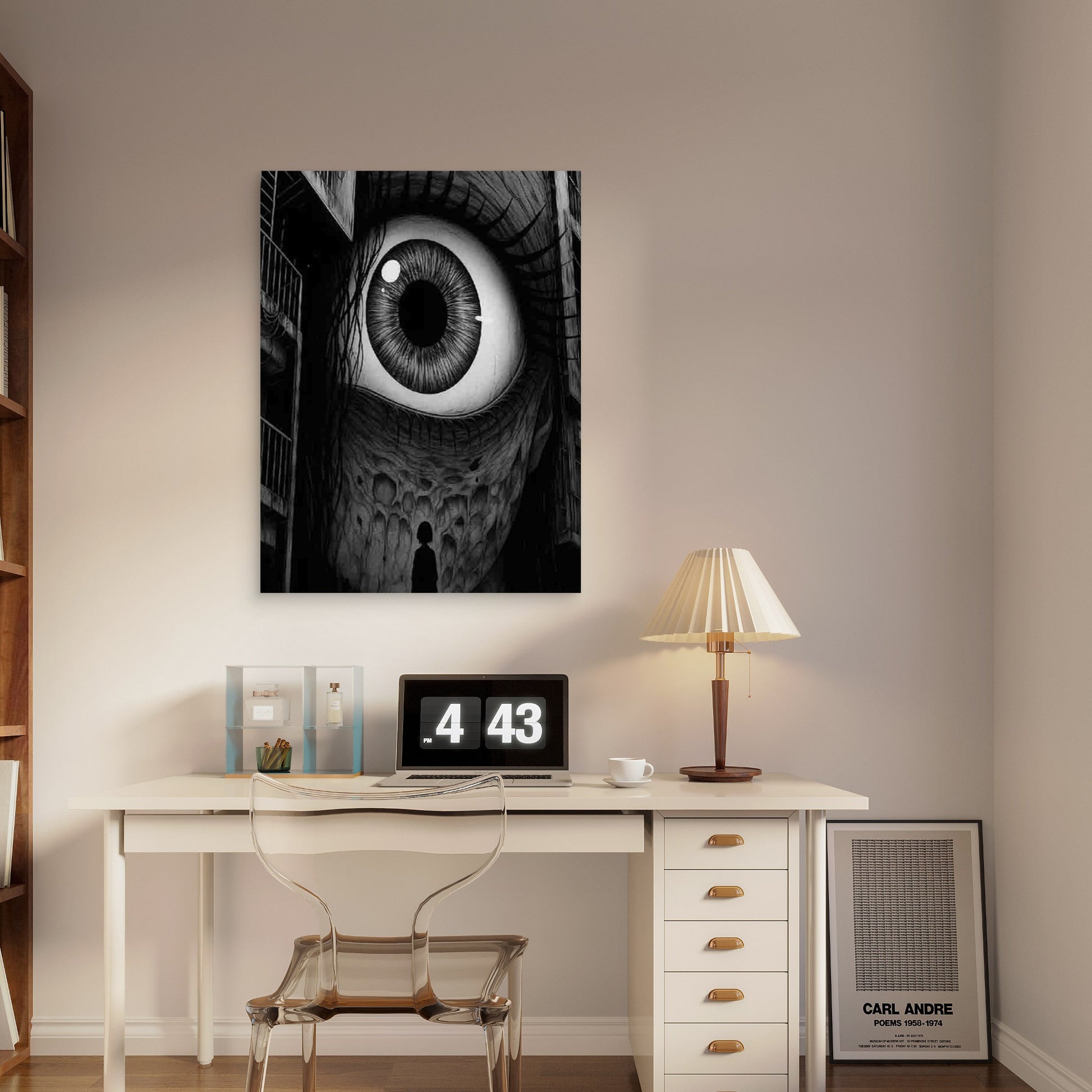 Featuring An Enormous Eye 60x90cm Metal Print Ready to Hang - Bella Home Decor