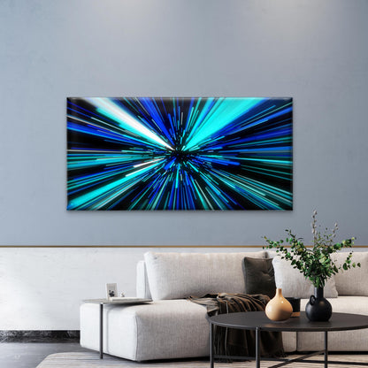 Abstract With Straight Lines Wall Art Canvas Office Home Room Framed 120x60cm - Bella Home Decor