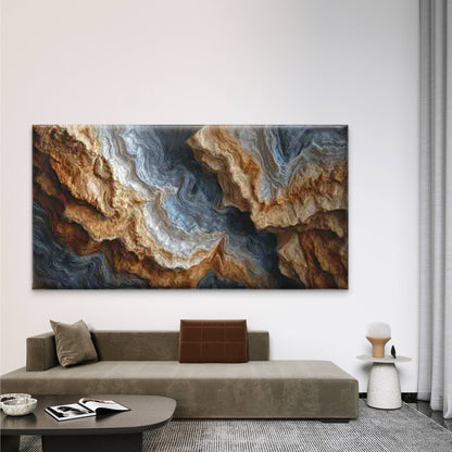 Abstract Waves Wall Art Canvas Office Home Room Framed 120x60cm